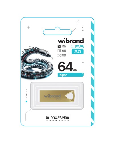 Flash Wibrand USB 2.0 Taipan 64Gb Gold (WI2.0/TA64U2G)