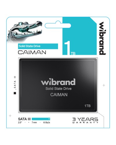 SSD Wibrand Caiman 1TB 2.5" 7mm SATAIII Standard (WI2.5SSD/CA1TBST)