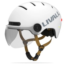 Захисний шолом Livall L23 (L) Ivory White (58-62см), сигнал поворотів та стопів, додаток, зйомний візор (пульт BR80 в комплекті не іде) (LIV-000L23-4310)