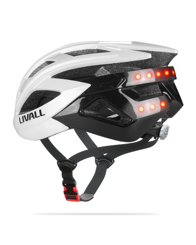 Захисний шолом Livall BH60SE NEO (L) White (55-61см), акустика, мікрофон, сигнали поворотів та стопів, додаток, пульт BR80, Bluetooth (ZHLIV-T60SEN-4013)