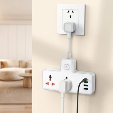 Сетевой удлинитель HOCO AC12 Reise 2-position expansion socket(PD30W/1C3A) (US) White (6942007607087)