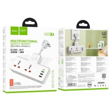 Сетевой удлинитель HOCO AC12 Reise 2-position expansion socket(PD30W/1C3A) (US) White (6942007607087)