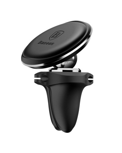 Тримач для мобільного Baseus Magnetic Car Mount Phone Holder with Cable Clip Air Vent Version Cluster Black (C40141201113-00)