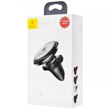 Держатель для мобильного Baseus Magnetic Car Mount Phone Holder with Cable Clip Air Vent Version Cluster Black (C40141201113-00)