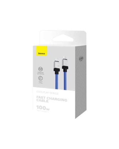 Кабель Baseus CoolPlay Series Fast Charging Cable Type-C to Type-C 100W 1m  Blue (CAKW000203)