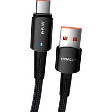 Кабель ESSAGER Sunset Type-C 6A USB Charging and Data Fully compatible cable 0.5m Black (EXCT-CGB01)