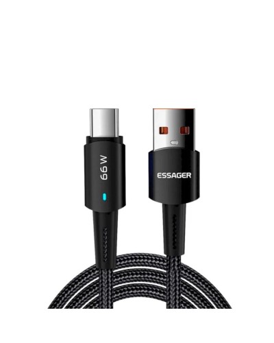 Кабель ESSAGER Sunset Type-C 6A USB charging and data Fully compatible cable 0.5m Black (EXCT-CGB01)