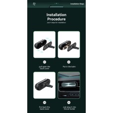 Автомобильный освежитель воздуха ESSAGER CAR AIR OUTLET PRESS TYPE SOLID PERFUME Grey (EXSCFB-SH0A)