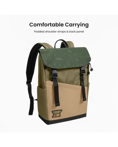 Рюкзак Tomtoc Slash-T64 Flip Laptop Backpack Green 15.6 Inch/18L (T64M1T1GC) (T64M1T1GC)