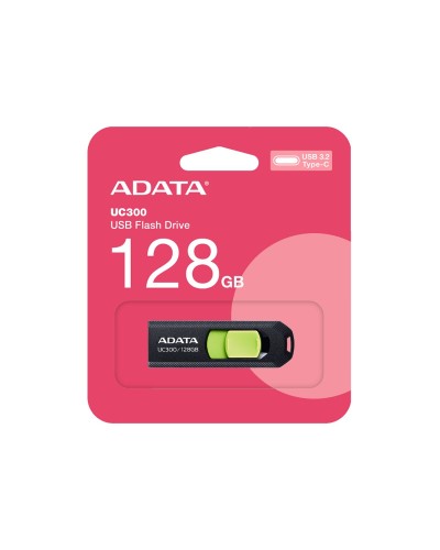 Flash Adata USB 3.2 Gen1 UC300 Type-C 128Gb Black/Green (ACHO-UC300-128G-RBK/GN)