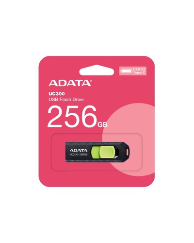 Flash Adata USB 3.2 Gen1 UC300 Type-C 256Gb Black/Green (ACHO-UC300-256G-RBK/GN)