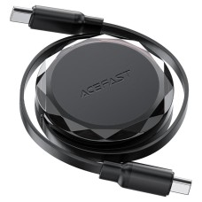 Кабель ACEFAST C13-03 USB-C to USB-C dual retraction charging data cable Black (6974316280132)