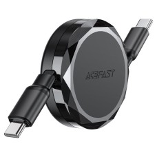 Кабель ACEFAST C13-03 USB-C to USB-C dual retraction charging data cable Black (6974316280132)