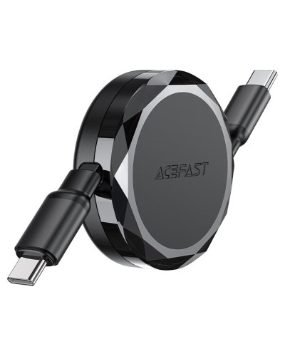 Кабель ACEFAST C13-03 USB-C to USB-C dual retraction charging data cable Black (6974316280132)