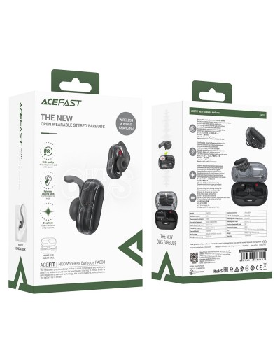 Навушники ACEFAST FA003 ACEFIT NEO wireless earbuds Black (6974316283102)