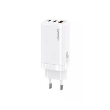 Сетевое зарядное устройство для Usams US-CC110 T33 65W 3 Ports GaN Mini Fast Charger white (CC110TC02)