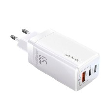 Сетевое зарядное устройство для Usams US-CC110 T33 65W 3 Ports GaN Mini Fast Charger white (CC110TC02)