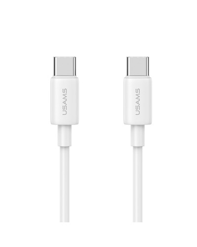 Кабель Usams SJ711 Type-C To Type-C 60W Fast Charging Data Cable white (SJ711USB02)