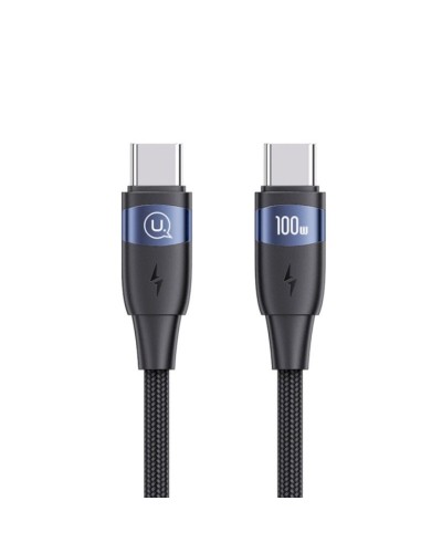 Кабель Usams US-SJ632 U85 Type-C To Type-C PD100W Aluminum Alloy Fast Charging &amp; Data Cable black (SJ632USB01)