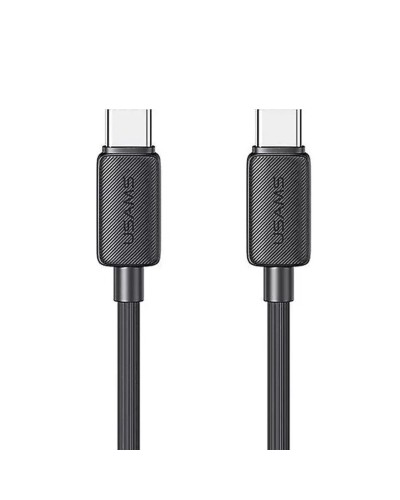 Кабель Usams US-SJ691 60W Striped Data Cable Type-C To Type-C-KY Series 1M black (SJ691USB01)