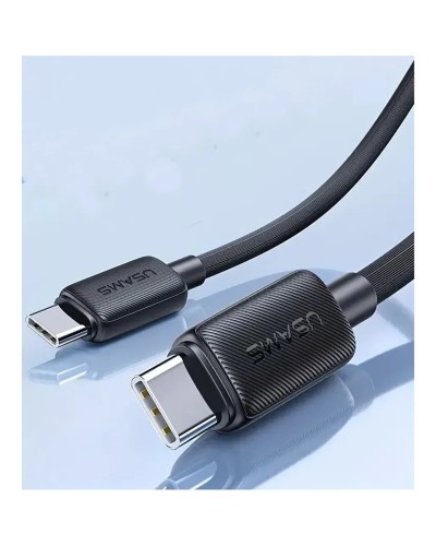 Кабель Usams US-SJ691 60W Striped Data Cable Type-C To Type-C-KY Series 1M black (SJ691USB01)