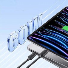 Кабель Usams US-SJ691 60W Striped Data Cable Type-C To Type-C-KY Series 1M black (SJ691USB01)