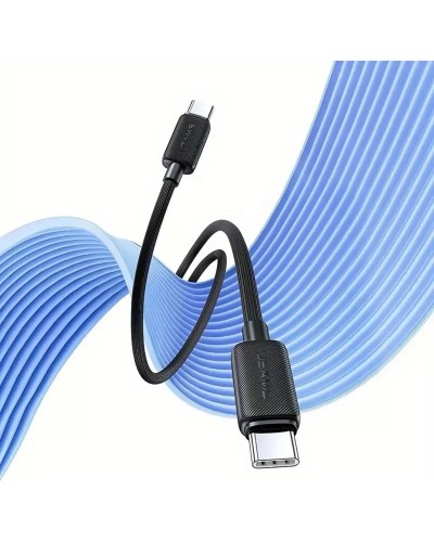 Кабель Usams US-SJ696 60W Striped Data Cable Type-C To Type-C-KY Series 2M black (SJ696USB01)