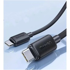 Кабель Usams US-SJ696 60W Striped Data Cable Type-C To Type-C-KY Series 2M black (SJ696USB01)