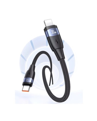 Кабель Usams US-SJ634 U85 Type-C To Lightning PD 30W Aluminum Alloy Fast Charging &amp; Data Cable 1.2m black (SJ634USB01)