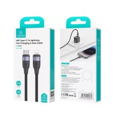 Кабель Usams US-SJ634 U85 Type-C для Lightning PD 30W Aluminum Alloy Fast Charging &amp; Data Cable 1.2m black (SJ634USB01)