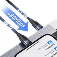 Кабель Usams US-SJ634 U85 Type-C для Lightning PD 30W Aluminum Alloy Fast Charging &amp; Data Cable 1.2m black (SJ634USB01)