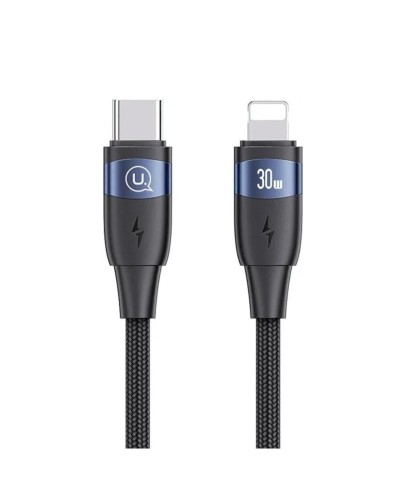 Кабель Usams US-SJ634 U85 Type-C To Lightning PD 30W Aluminum Alloy Fast Charging &amp; Data Cable 1.2m black (SJ634USB01)