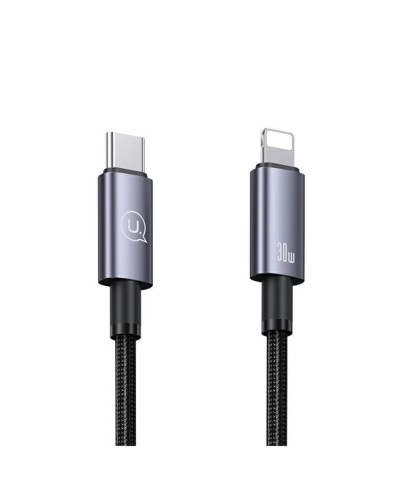 Кабель Usams US-SJ679 Type-C To Lightning 30W Aluminum Alloy Fast Charging &amp; Data Cable -Sufeng Series tarnish 0.25m (SJ679USB01)