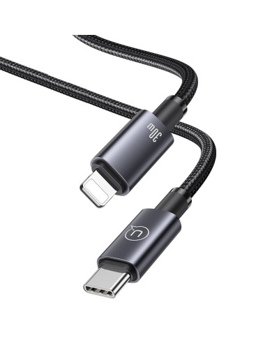 Кабель Usams US-SJ679 Type-C To Lightning 30W Aluminum Alloy Fast Charging &amp; Data Cable -Sufeng Series tarnish 0.25m (SJ679USB01)