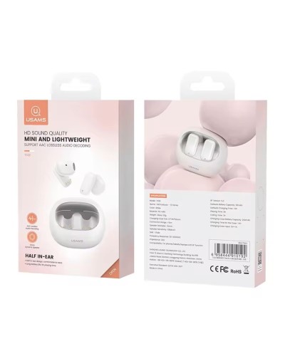 Bluetooth stereo гарнитура Usams US-TD22 TWS Earbuds - TD Series BT5.3 white (BHUTD01)