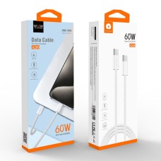 Кабель WUW-X200 Type-C to Type-C PD 60W white (WUW-X200TT)