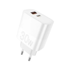 Зарядное устройство WUW-C208 30W PD USB-C + USB QC3.0 18W white (6972573333417)