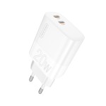 Зарядний пристрій WUW-C193 PD20W+PD20W Charger USB C + USB C white (6972573336616)