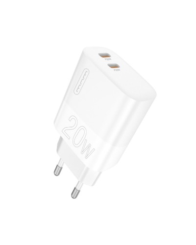 Зарядний пристрій WUW-C193 PD20W+PD20W Charger USB C + USB C white (6972573336616)