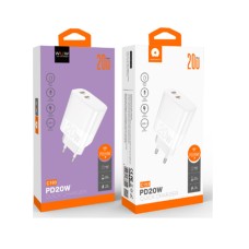 Зарядное устройство для WUW-C193 PD20W+PD20W Charger USB C + USB C white (6972573336616)