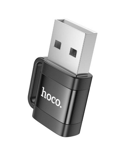 Адаптер HOCO UA31D USB male to Type-C female USB2.0 adapter Black (6942007628143)