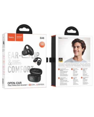 Навушники HOCO EA9 Clear sound clip-on true wireless BT headset Black (6942007629188)