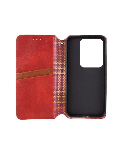 Чехол-книга для смартфона Rubic Leather for Xiaomi Redmi Note 13 4G Red (RUBICXiNo13Red)