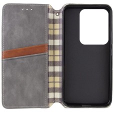 Чехол-книга для смартфона Rubic Leather for Xiaomi Redmi Note 13 Pro 4G Grey (RUBICXiNo13PGrey)