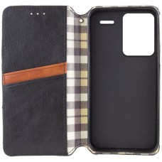 Чехол-книга для смартфона Rubic Leather для Xiaomi Redmi Note 13 Pro Plus 5G Black (RUBICXiNo13P+Black)