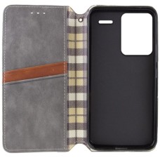 Чехол-книга для смартфона Rubic Leather для Xiaomi Redmi Note 13 Pro Plus 5G Grey (RUBICXiNo13P+Grey)