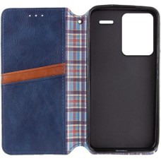 Чехол-книжка для смартфона Rubic Leather для Xiaomi Redmi Note 13 Pro 5G Blue (RUBICXiNo13P+Blue)