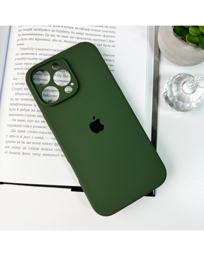 Чехол для смартфона Silicone Full Case AA Camera Protect для iPhone 16 Pro 40,Atrovirens (FullAAi16P-40)