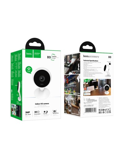 Камера HOCO D3 Indoor HD camera(EU) White (6942007623353)