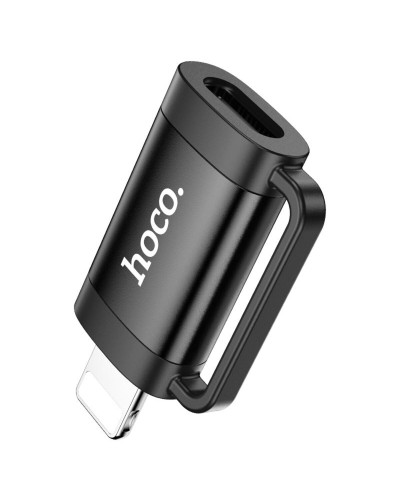 Адаптер HOCO UA31B iP male to Type-C female OTG adapter Black (6942007628105)